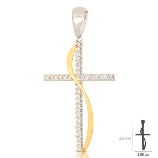 Pendente croce oro 18kt