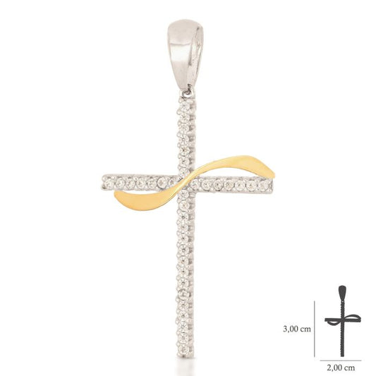 Pendente croce oro 18kt