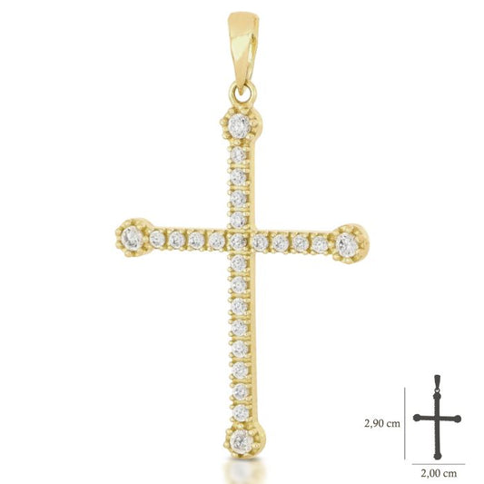 Pendente croce oro 18kt