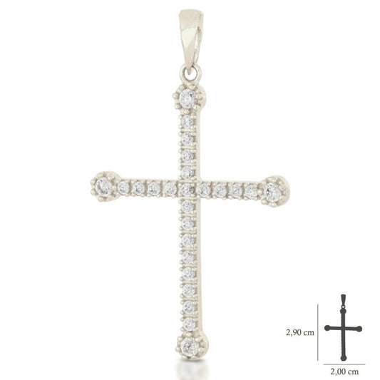 Pendente croce oro 18kt