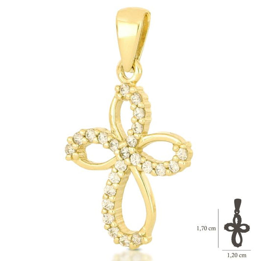 Pendente croce oro 18kt