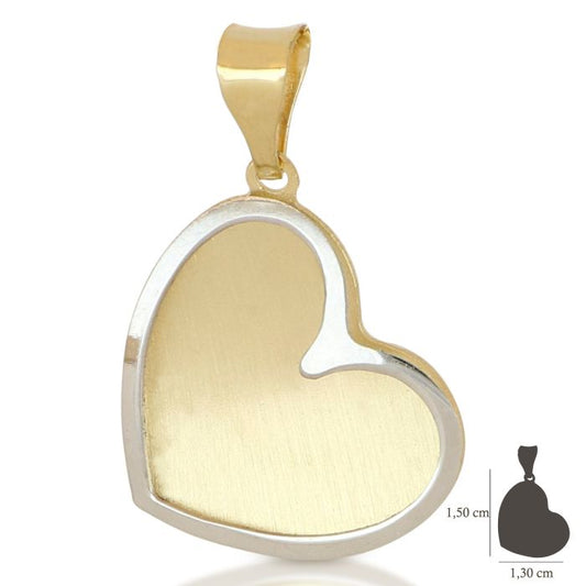 Pendente cuore oro 18kt