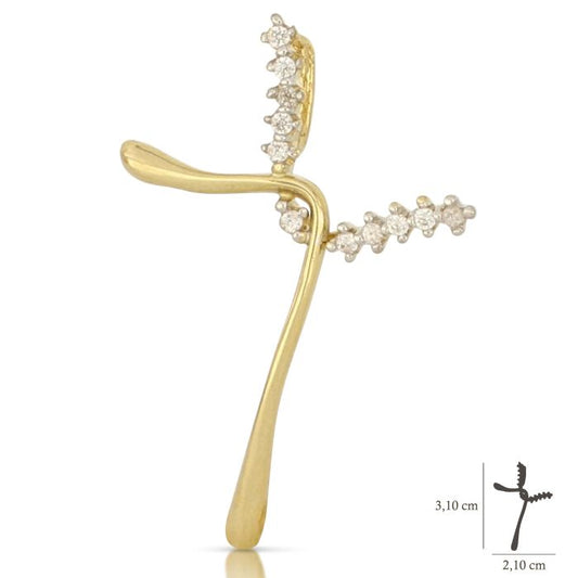 Pendente croce oro 18kt