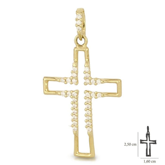 Pendente croce oro 18kt