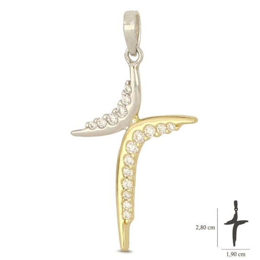 Pendente croce oro 18kt
