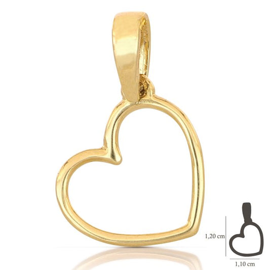 Pendente cuore oro 18kt