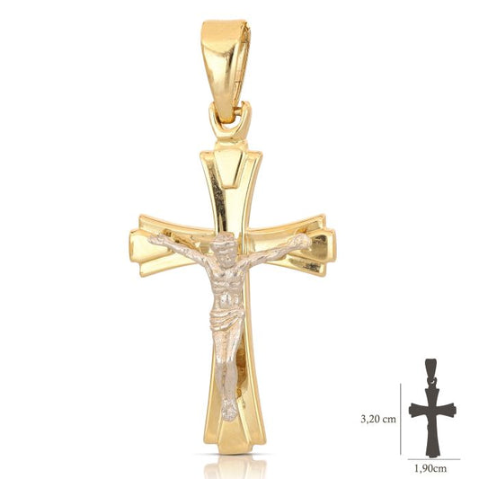 Pendente croce oro 18kt