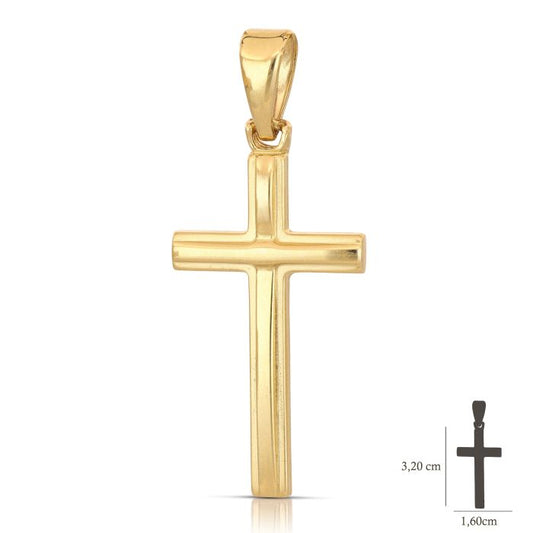 Pendente croce oro 18kt