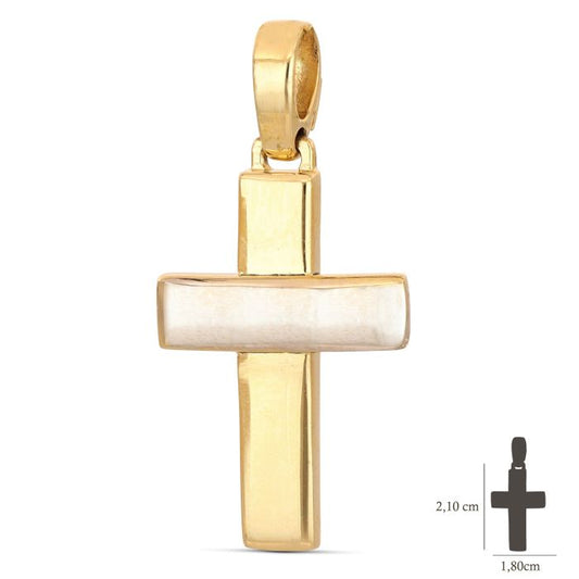 Pendente croce oro 18kt