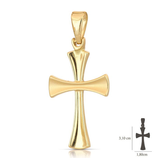 Pendente croce oro 18kt