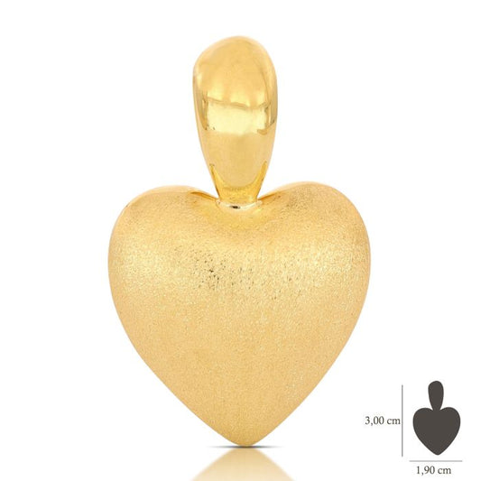 Pendente cuore oro 18kt