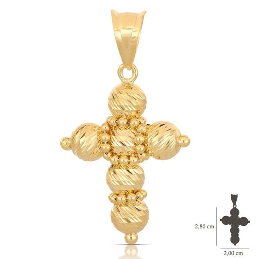 Pendente croce oro 18kt