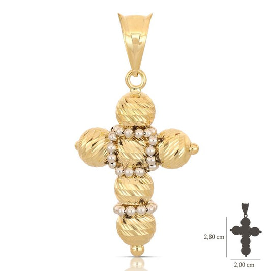 Pendente croce oro 18kt