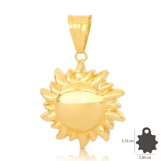 Pendente sole oro 18kt