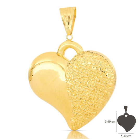 Pendente cuore oro 18kt