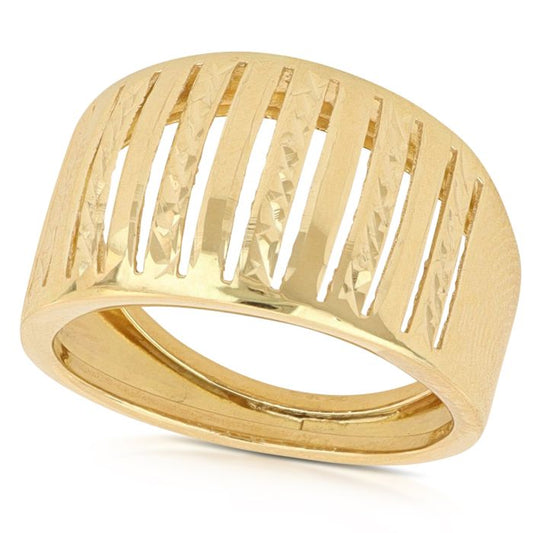 Anello bicolore a fasce oro 18 kt