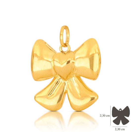 Pendente fiocco oro 18kt