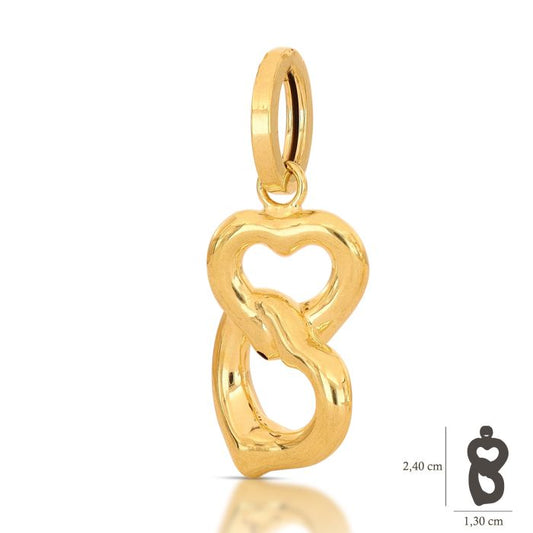 Pendente cuore oro 18kt
