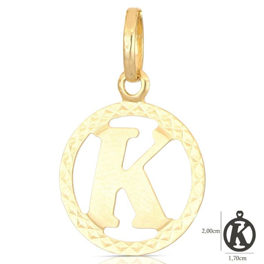 Pendente nome iniziale K oro 18kt