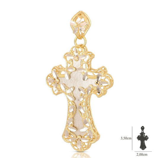 Pendente croce oro 18kt