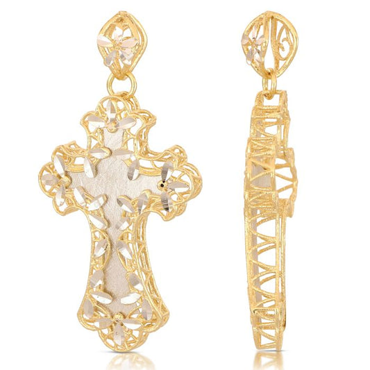 Pendente croce oro 18kt