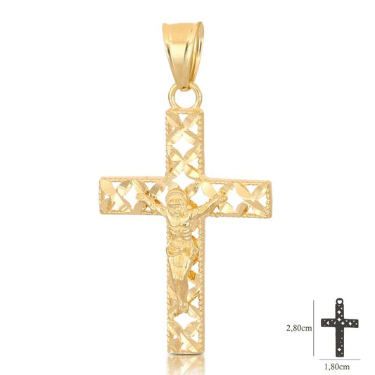 Pendente croce oro 18kt