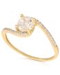 anello solitario zirconi oro 18 kt