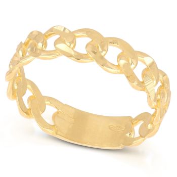 anello a catena groumette oro 18 kt