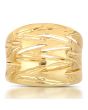 Anello giallo a fascia oro 18 kt