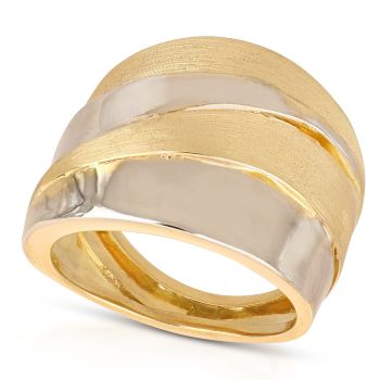 Anello giallo a fascia oro 18 kt