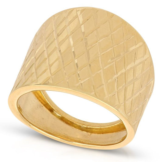 Anello giallo a fascia oro 18 kt