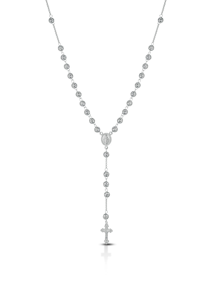 Collana rosario argento 925%