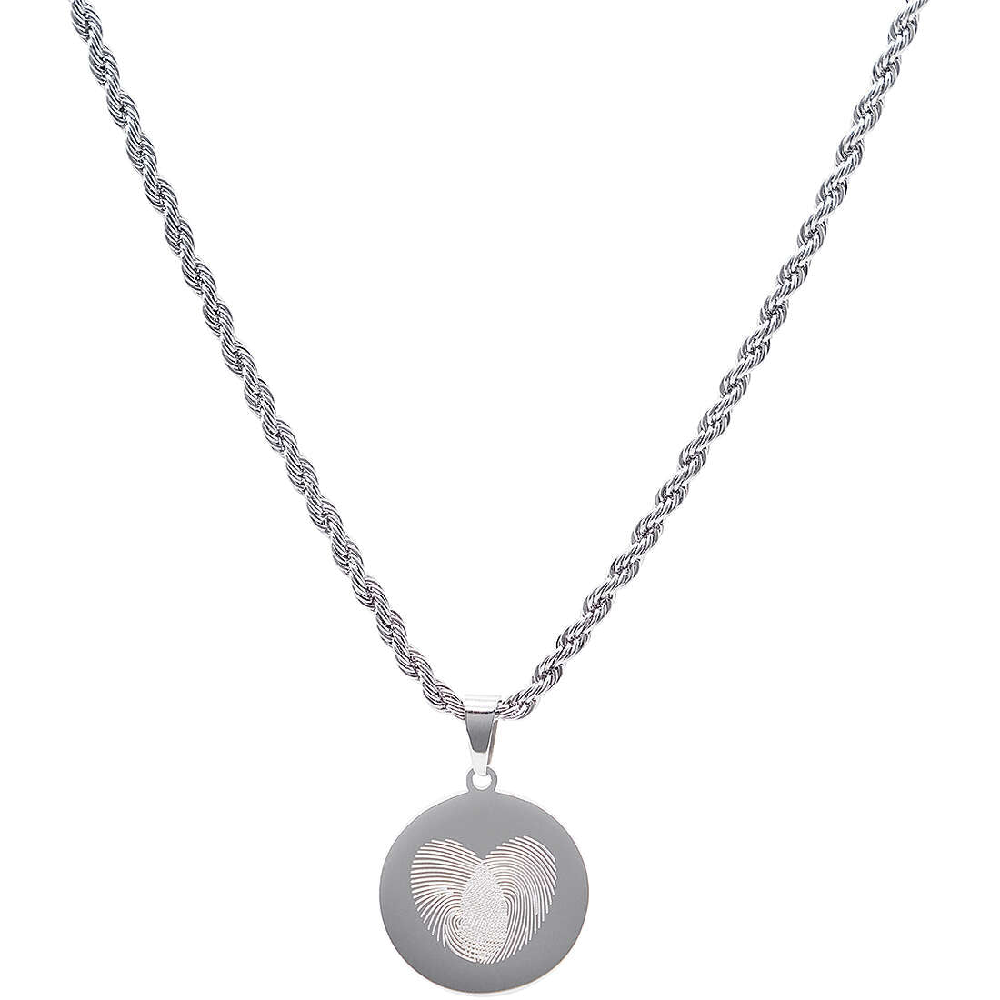 Collana Argento Con Pendente Personalizzabile Impronta