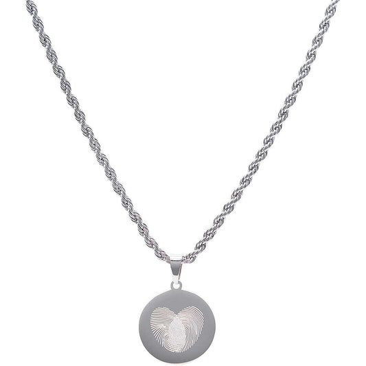 Collana Argento Con Pendente Personalizzabile Impronta