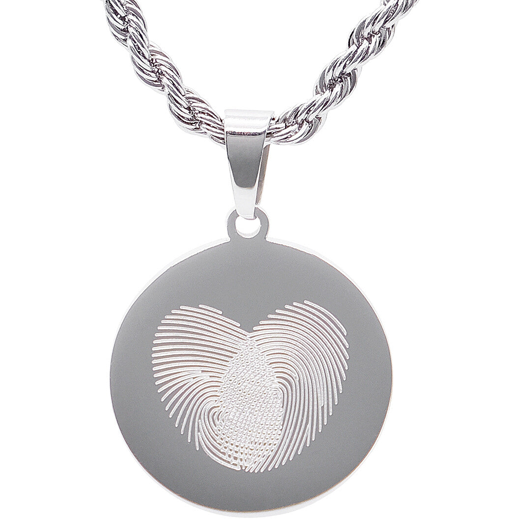 Collana Argento Con Pendente Personalizzabile Impronta