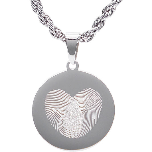 Collana Argento Con Pendente Personalizzabile Impronta