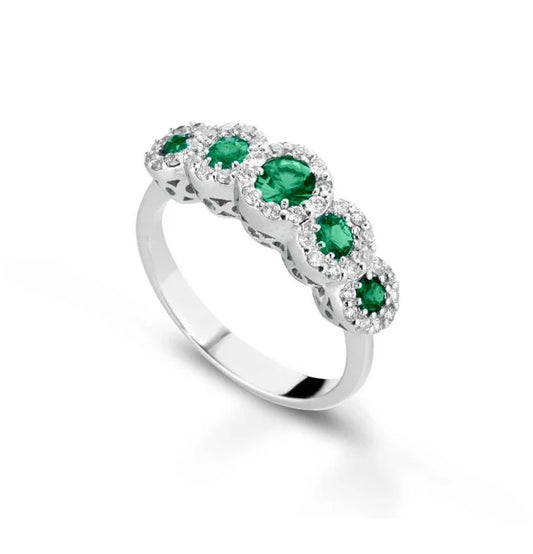 Anello Crusado con Smeraldi - Amalfi - VSAMS.1