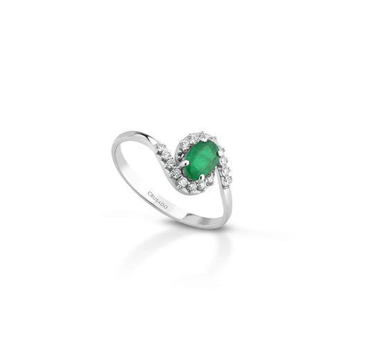 Anello Crusado con Smeraldo - Malaga