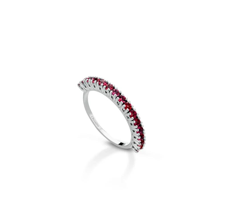Anello Veretta Crusado con Rubini - Vieste