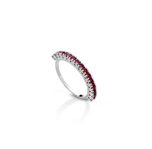 Anello Veretta Crusado con Rubini - Vieste